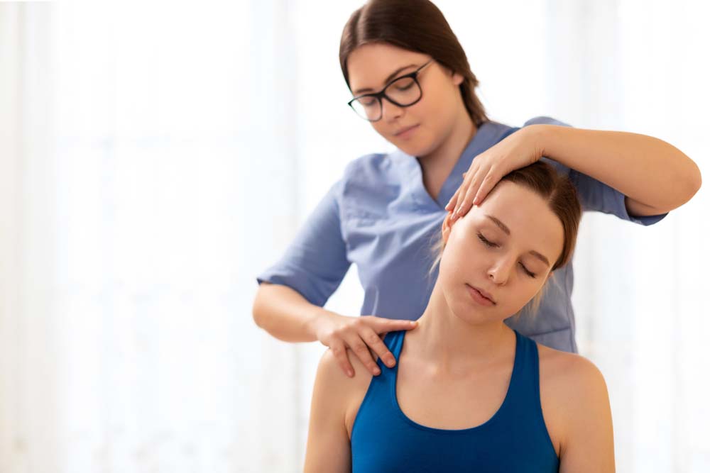 Physiotherapy exercise for the neck